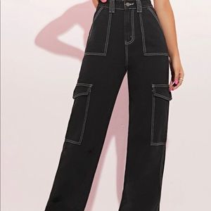 Shein High Waist Side Pocket Jeans
